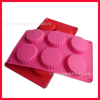 東莞宏旭 通過LFGB檢測的硅膠6格蛋糕模，品質與安全之選